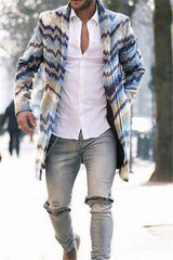 Men's Woolen Stand Collar Mid-length Trench Coat - WOMONA.COM