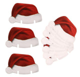 10PcsLot Paper Red Christmas Hat Wine Champagne Tipple - WOMONA.COM