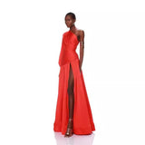 Vacation Style Long Sleeve Draping Effect Dress