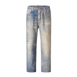 Gray White Washed Distressed Trousers