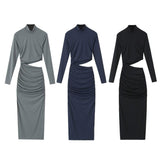 Style Long Sleeve Mid-length Dress