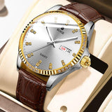 Gold Diamond Men's Quartz Watch Waterproof - WOMONA.COM