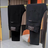 Men's Washed Slim-fit Black Jeans