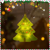 Holiday Decoration Arrangement Hanging Lights Christmas Tree - WOMONA.COM