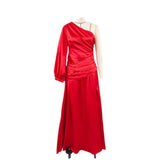 Vacation Style Long Sleeve Draping Effect Dress