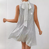 Sexy Sequin Shiny Sleeveless Pullover Dress