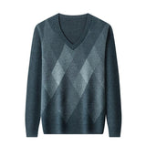 Men's V-neck Sweater Thickened Bottoming Shirt - WOMONA.COM