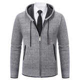 Men's Solid Color Cardigan Sweater - WOMONA.COM