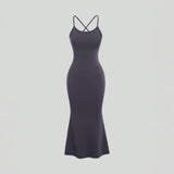 Women's Fashion Unique Cross Backless Dress - WOMONA.COM