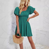 Women's Elegant Slim Waist Dress - WOMONA.COM