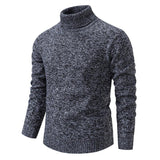 Men's Solid Color Sweater Casual Slim Fit - WOMONA.COM
