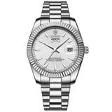 Steel Belt Waterproof Leisure Double Calendar Luminous Watch - WOMONA.COM