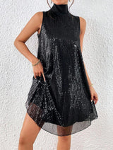 Sexy Sequin Shiny Sleeveless Pullover Dress