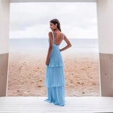 Multi-layer Pleated Suspender Dress Women - WOMONA.COM