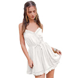 Women's Fashion Casual Vacation One-piece Shorts - WOMONA.COM