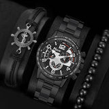 Steel Watch Men's Simplicity Fashion Quartz - WOMONA.COM