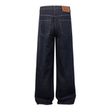 Retro Minority Breasted Wide-leg Jeans