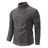 Men's Solid Color Sweater Casual Slim Fit - WOMONA.COM