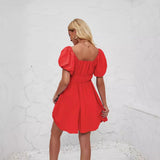 Women's Elegant Slim Waist Dress - WOMONA.COM