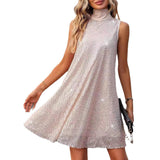 Sexy Sequin Shiny Sleeveless Pullover Dress