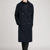 Men's Double-sided Fleece Coat Mid-length - WOMONA.COM