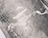 Gray Wash Hole With Cat Whisker Jeans