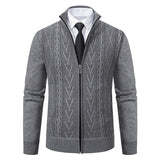 Men's Casual Stand Collar Sweater - WOMONA.COM