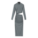 Style Long Sleeve Mid-length Dress