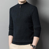 Thick Sweater Men's Half Turtleneck Zipper - WOMONA.COM