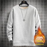 Men's Warm Lambskin Round Neck Hoodie - WOMONA.COM