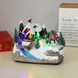 Christmas Rotating Resin Luminous Music Box Ornaments - WOMONA.COM