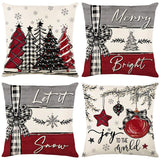 Christmas Pillow Cover Linen Christmas Tree