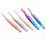 Stainless Steel Beauty Tools Eyelash Curler Aid Tweezers - WOMONA.COM