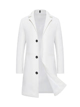 Men's Woolen Coat Slim-fit Mid-length Trench Coat - WOMONA.COM