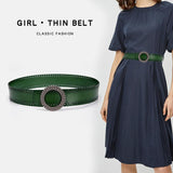 No Hole Ladies Belts For Dresses Real Leather - WOMONA.COM