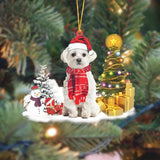 Christmas Family Puppies Decorate Trees With Lights - WOMONA.COM