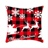Merry Christmas Cushion Cover 45cm Elk Santa Claus