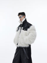 Spliced Anti Mink Fur Fur Coat - WOMONA.COM