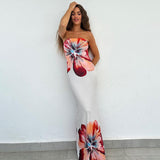 Mid-length Hip Skirt Tube Top Slim Fit Dress Summer