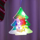 Painted Christmas Curtain Lights Holiday - WOMONA.COM