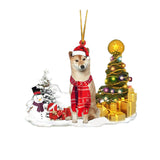 Christmas Family Puppies Decorate Trees With Lights - WOMONA.COM