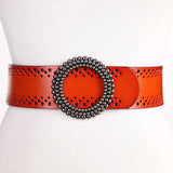 No Hole Ladies Belts For Dresses Real Leather - WOMONA.COM