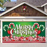 Christmas Background Hanging Cloth Garage - WOMONA.COM
