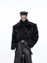 Spliced Anti Mink Fur Fur Coat - WOMONA.COM