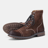 First Layer Calfskin Workwear Martin Boots - WOMONA.COM