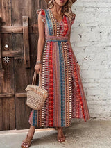 Bohemian Style Printed Long Dress Women