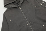 Workwear Washed And Worn Hooded Jacket Men - WOMONA.COM