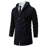 Men's Mid-length Sweater Fashion Casual Hooded Coat - WOMONA.COM
