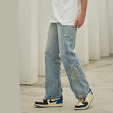 XINGX Patch Casual Jeans For Men And Women - WOMONA.COM