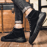 Ankle Boots Men Winter Warm Plush Shoes - WOMONA.COM